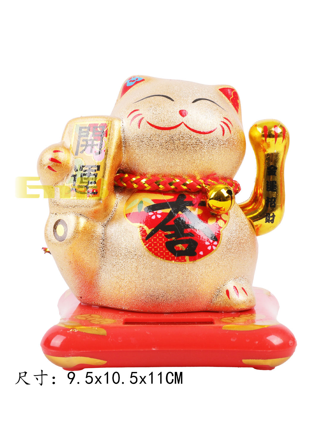 土豪金太阳能招财猫六款式 1*60 9.5x10.5x11cm | EMBFOOD