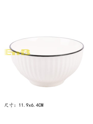 YY边线山田碗4.5寸 1*120 11.9x6.4cm | EMBFOOD