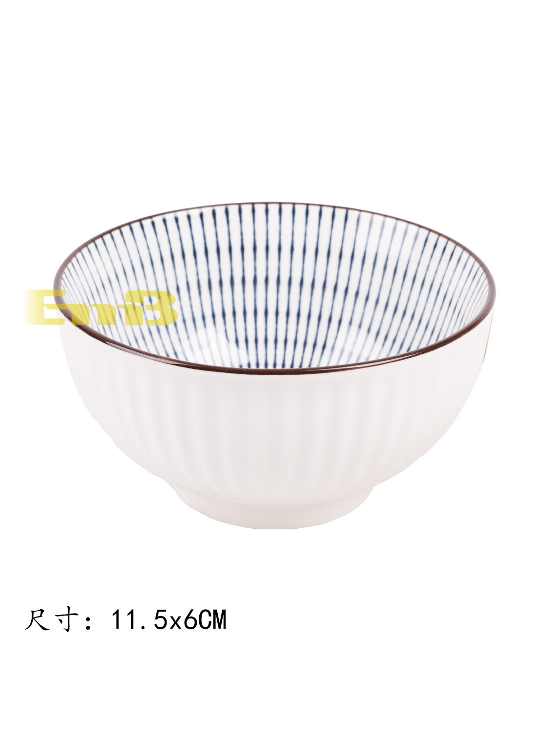YY春光日式竖纹山田碗4.5寸 1*120 11.5x6cm | EMBFOOD