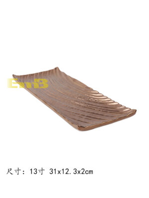 JM长方翘角寿司盘(赤)13寸1*30或40 31x12.3x2cm | EMBFOOD