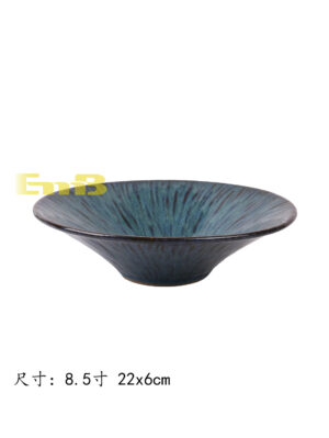 GM蓝星平底碗8.5寸 1*25 22x6cm | EMBFOOD