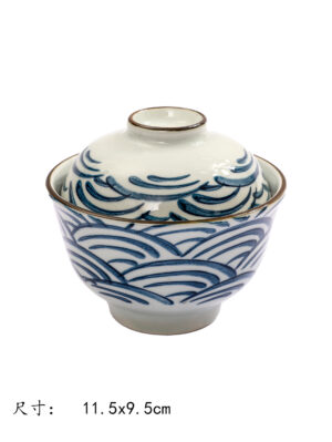 GM海浪小合碗(盖碗)4.5寸 1*60 11.5x9.5cm | EMBFOOD