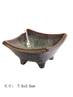 JM四脚碟(万绿拉丝)3寸 1*115 7.5x3.5cm | EMBFOOD