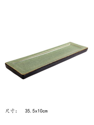 JM长条寿司盘(青绿)14寸 1*25 35.5x10cm | EMBFOOD