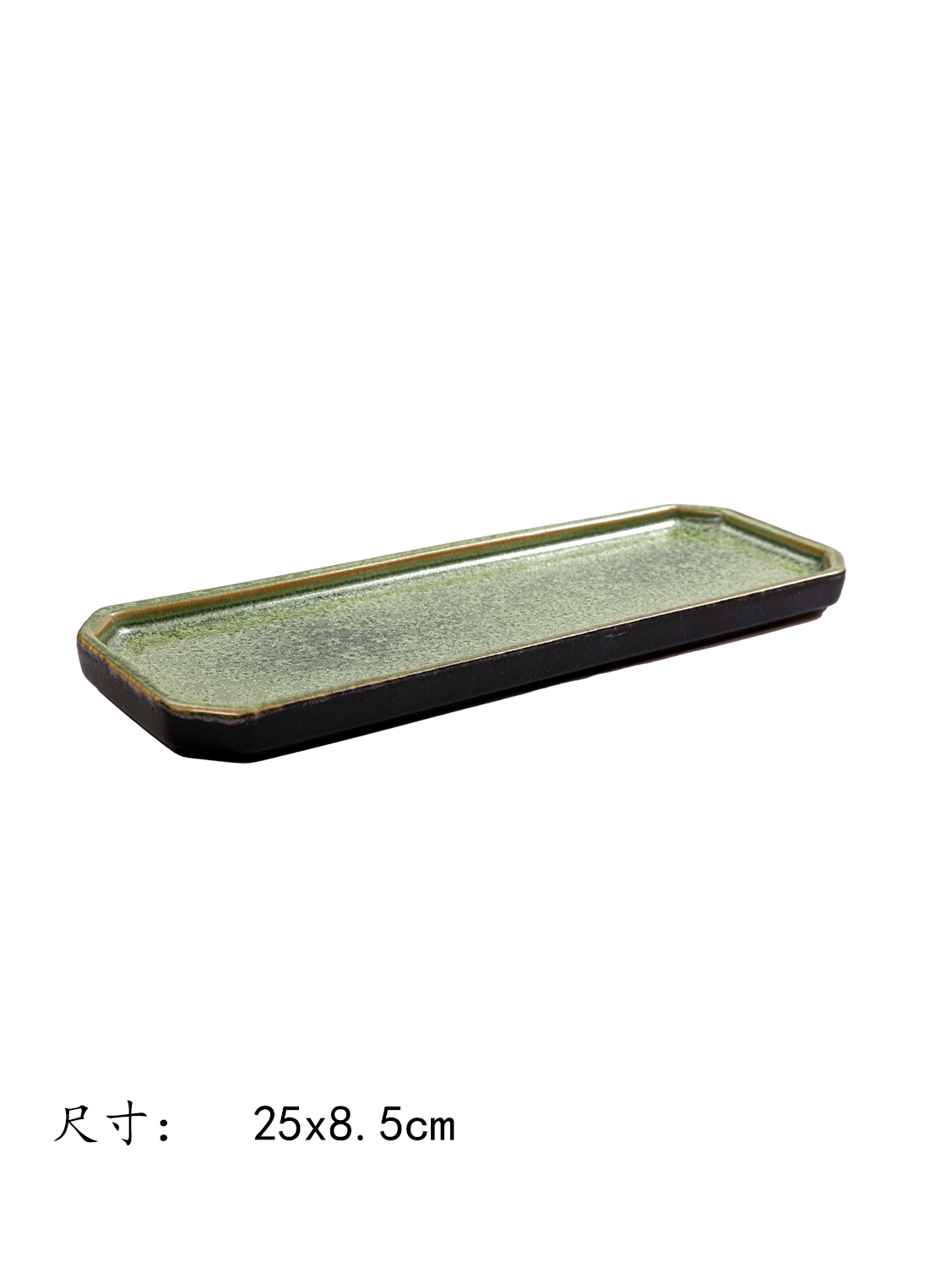 JM多角长方盘(青绿)10寸 1*40 25x8.5cm | EMBFOOD