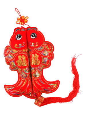 中国结*亮片福字双鱼34cm 1*80只(5只装每包) | EMBFOOD