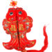 中国结*亮片福字双鱼34cm 1*80只(5只装每包) | EMBFOOD