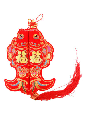 中国结*绒布福字双鱼34cm /只 (2只装每包) | EMBFOOD