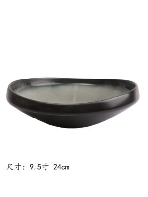 JM墨绿弧度碗9.5寸 24cm 1*20 | EMBFOOD