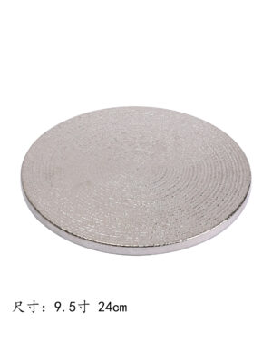 JM电镀银罗纹垫盘9.5寸24cm 1*30 | EMBFOOD