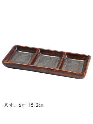 JM万绿拉丝三格碟6寸15.2cm 1*75 | EMBFOOD