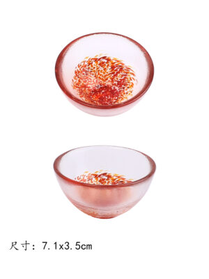 GM彩色透明酒杯(桔红) 1*100 7.1x3.5cm | EMBFOOD