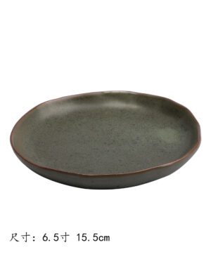 GM绿烟荷口盘6.5寸 1*80 15.5cm | EMBFOOD