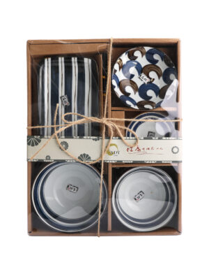 GM6件套餐具-蓝染 1*10套 | EMBFOOD