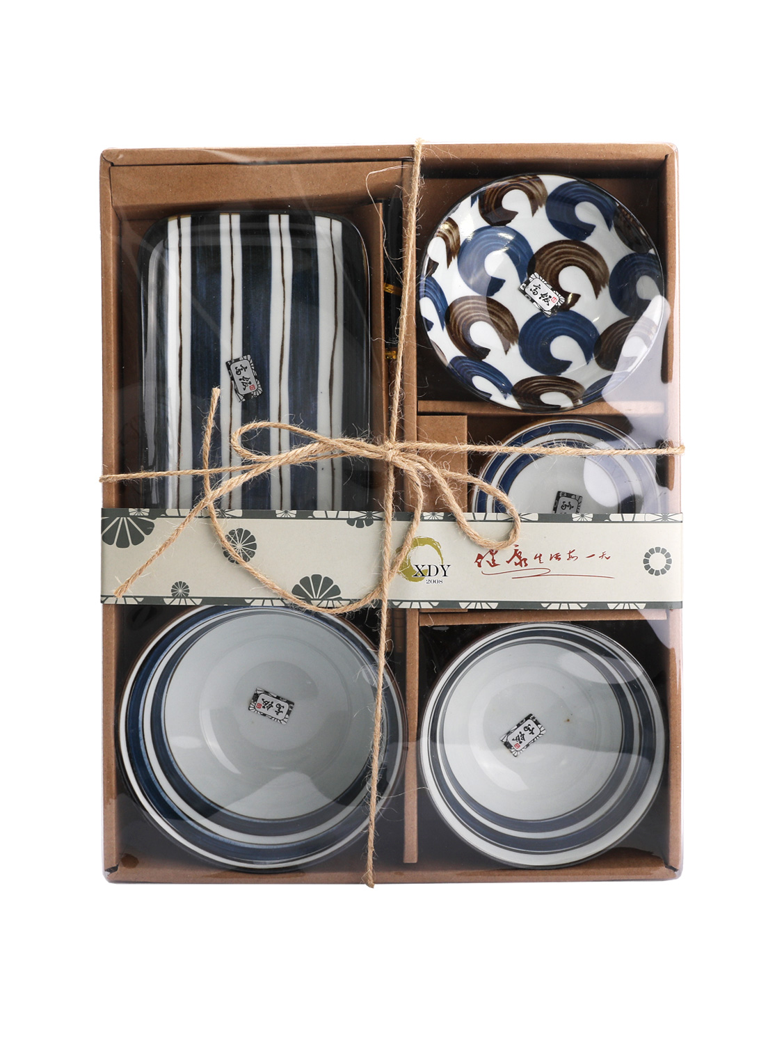 GM6件套餐具-蓝染 1*10套 | EMBFOOD