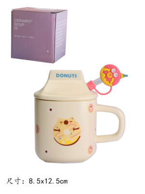 CF甜甜圈盖杯300ml 1*60 8.5x12.5cm | EMBFOOD