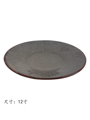 JM万绿拉丝12寸圆浅盘 1*15 | EMBFOOD