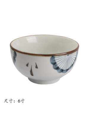 JM南风花6寸罗纹面碗 1*25 | EMBFOOD