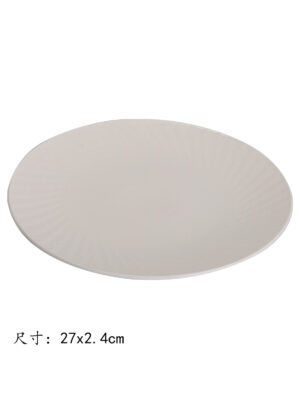 JM10.5寸雅格圆形浅式盘 27x2.4cm | EMBFOOD