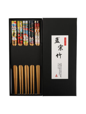 ZXK五色招财猫筷子*5双装/黑盒 1*200盒 | EMBFOOD