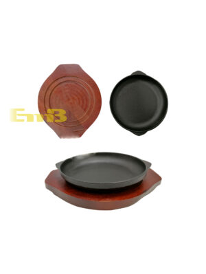 JLX大鲍鱼圆型铁板配红木板 1*20套 21x21x3cm | EMBFOOD