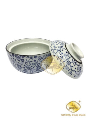 JM陶瓷吉祥花日式盖碗 1*48个(每盒装4个) 4.5寸JMA439 | EMBFOOD